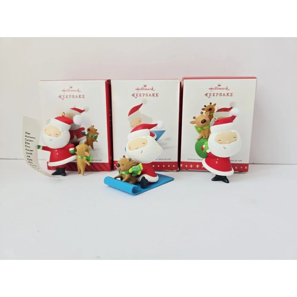 Hallmark Christmas ornament‎ Series Kringle and Kris #1-3 Santa